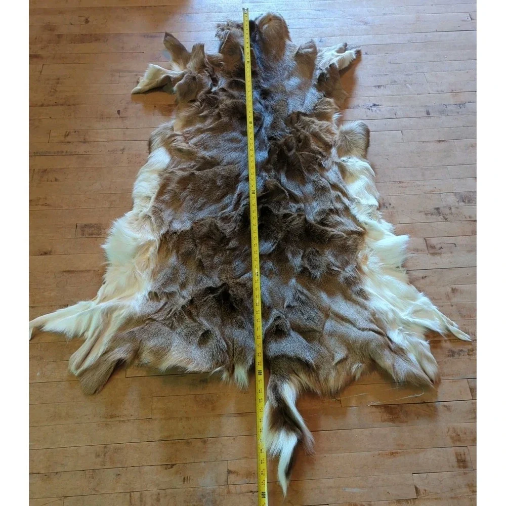 Deerskin Hair On Hide‎ Full Deer Hide Soft Rug Pelt Fur Large Cabin Decor Craft